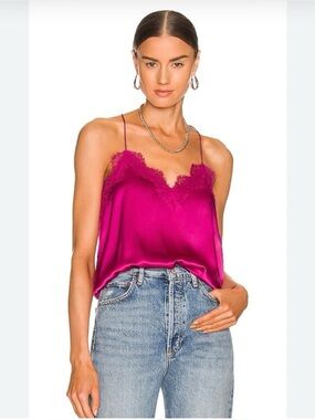 Cami NYC Racer Silk Charmeuse Cami Dahlia hot pink size medium BNWT